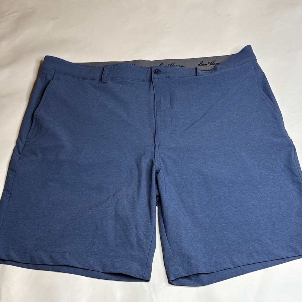 Ben Hogan Men's Flat Front Golf Shorts 3 Way Stretch Deep Slate Blue Size 38